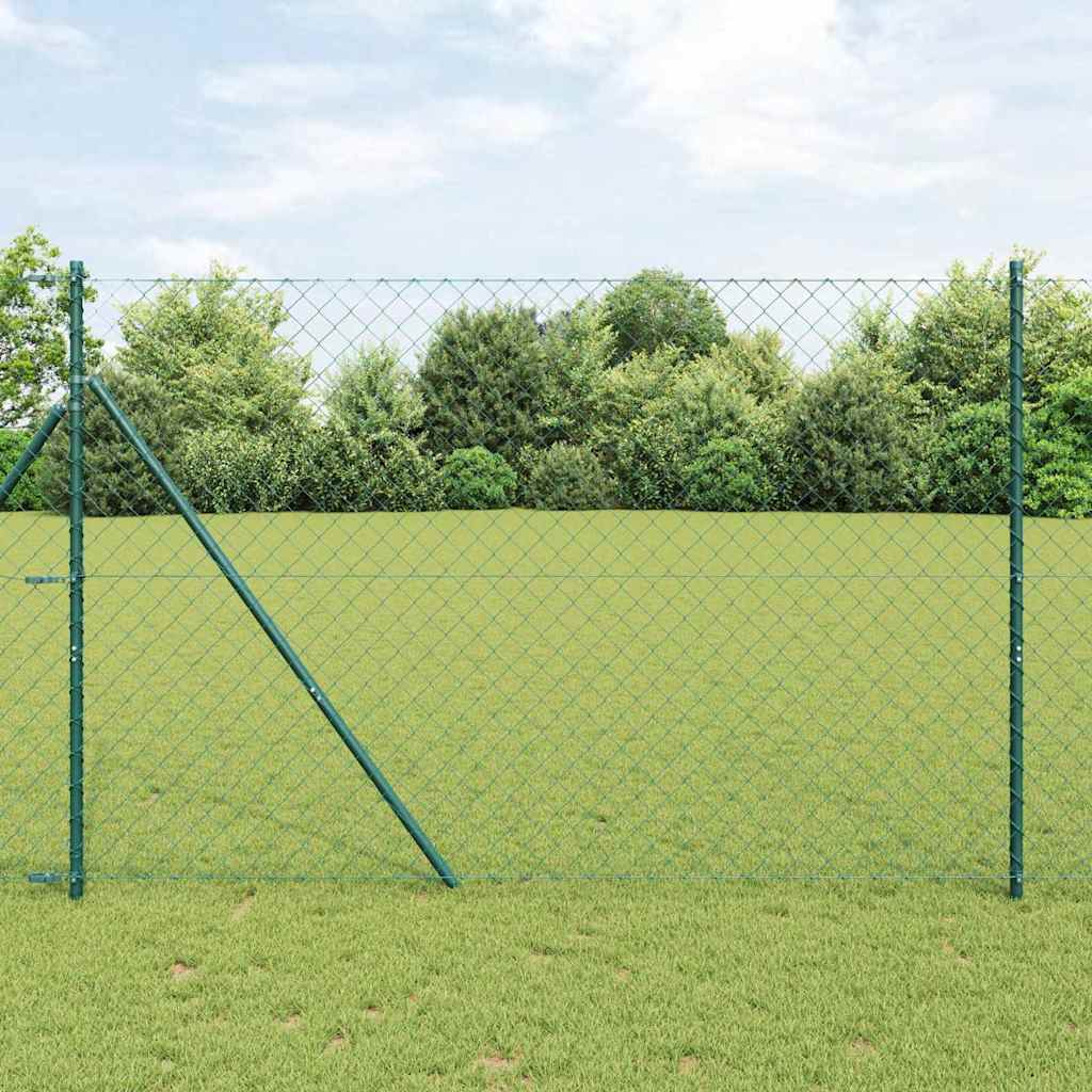 Stup za ogradu Zelena 10 x 1,6 m (60 x 60 mm mreža) Čelik i PVC