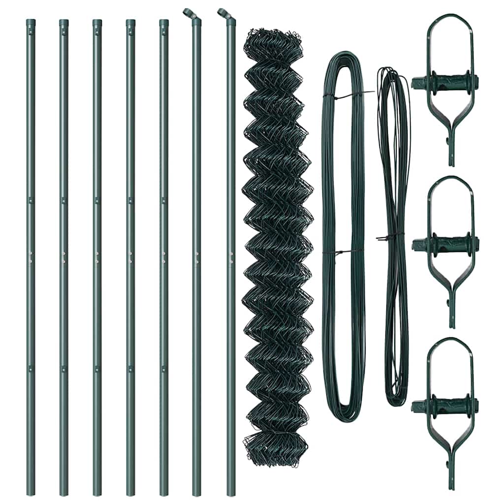 Stup za ogradu Zelena 10 x 1,6 m (60 x 60 mm mreža) Čelik i PVC