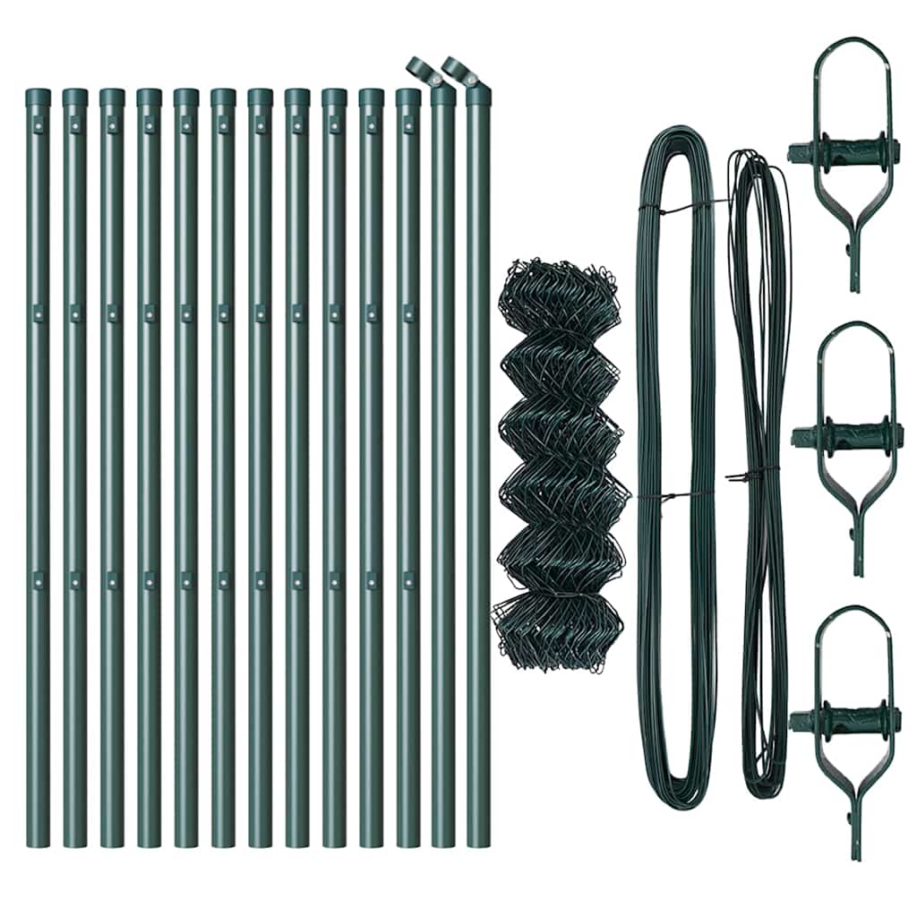 Stup za ogradu Zelena 25 x 0,4 m (mreža 60 x 60 mm) Čelik i PVC