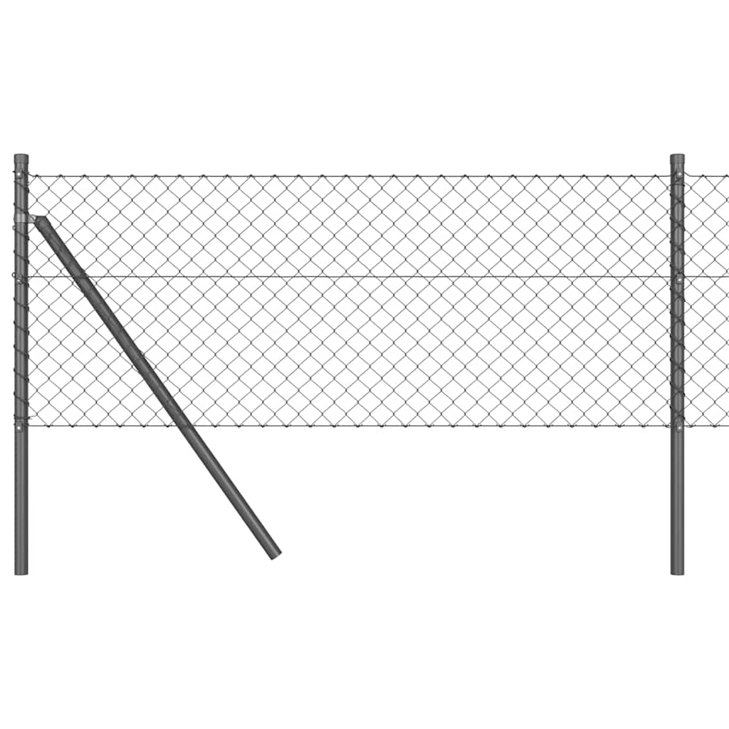Stup za ogradu Siva 10 x 0,4 m (mreža 40 x 40 mm) Čelik i PVC