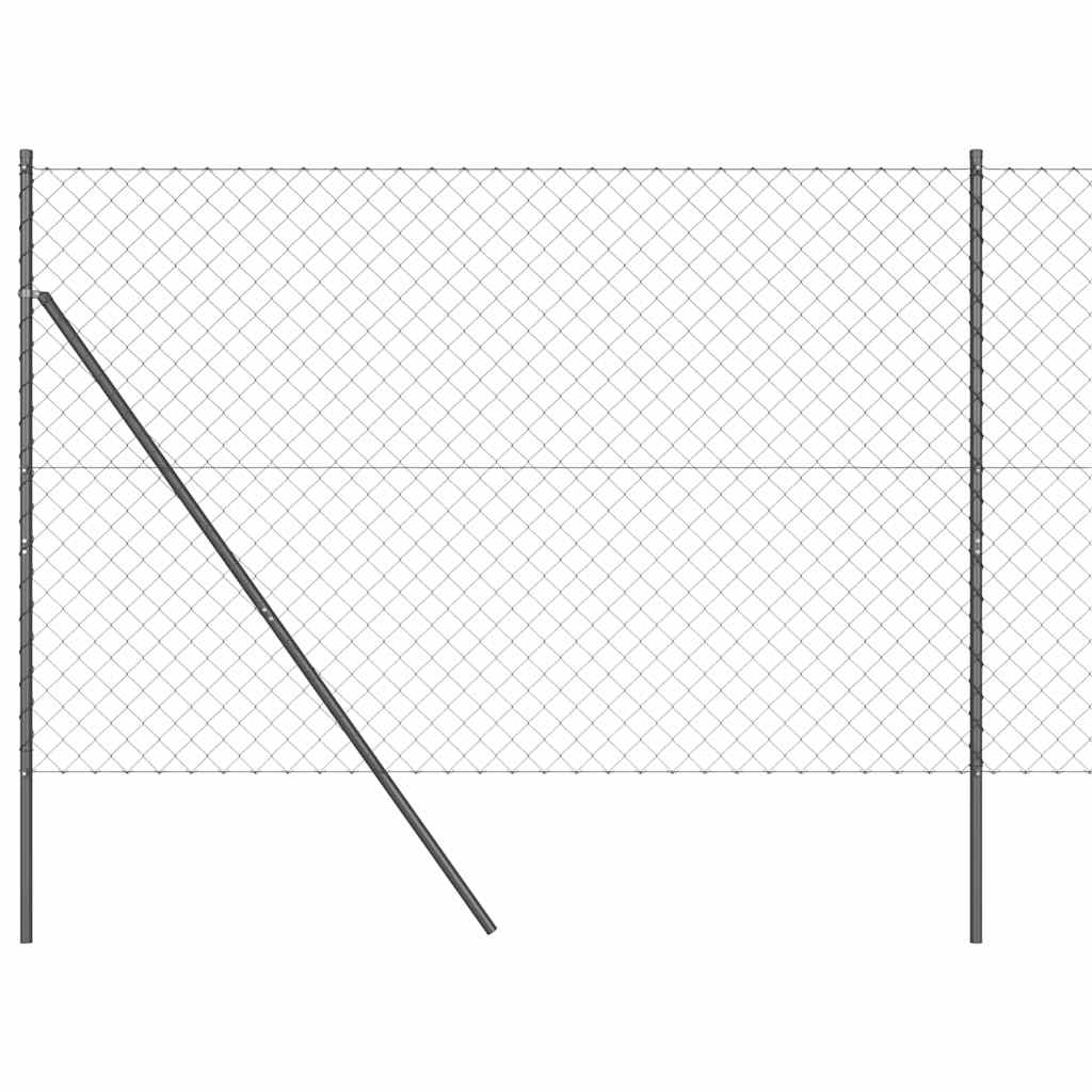 Stup za ogradu Siva 10 x 1,6 m (60 x 60 mm mreža) Čelik i PVC