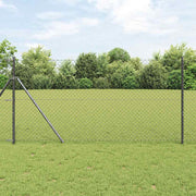 Stup za ogradu Siva 25 x 1 m (mreža 40 x 40 mm) Čelik i PVC