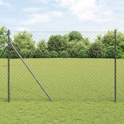 Stup za ogradu Siva 25 x 1,6 m (60 x 60 mm mreža) Čelik i PVC
