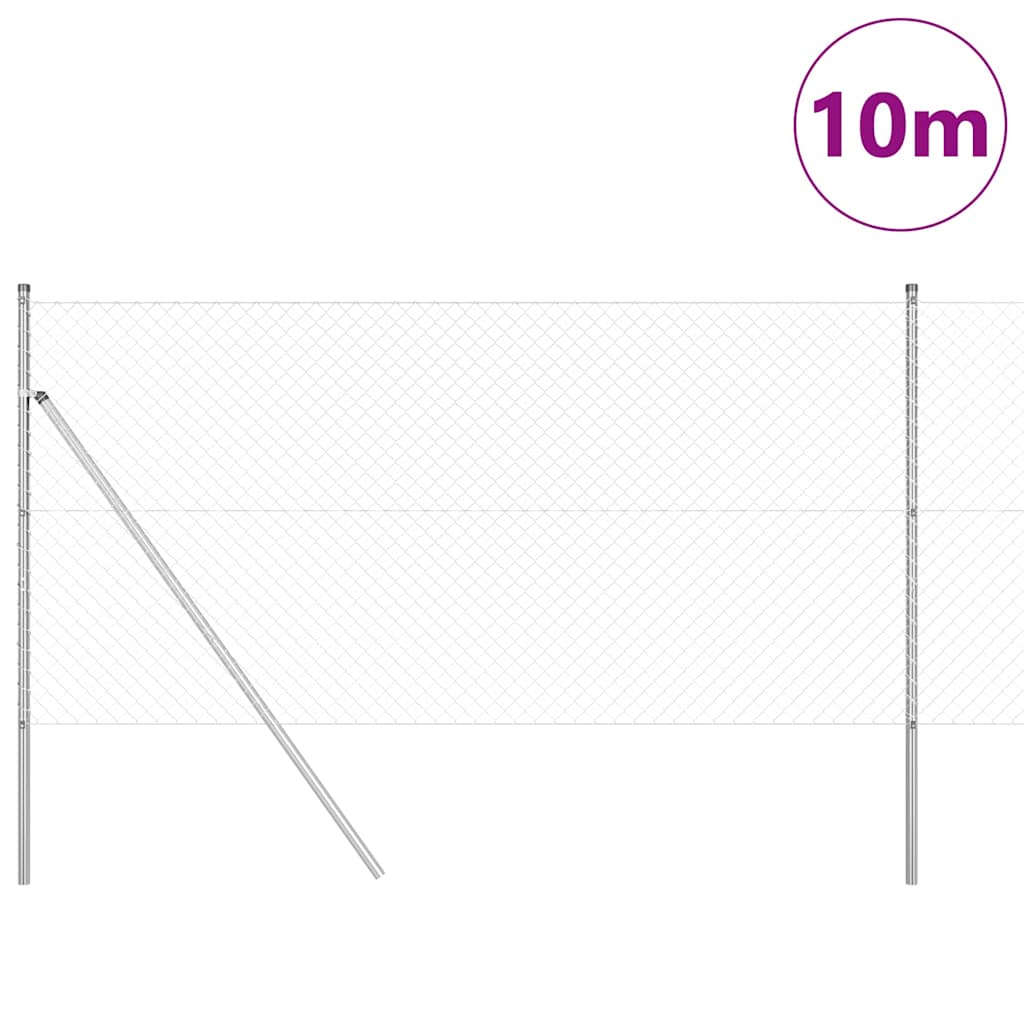 Stup za ogradu Srebrno 10 x 1,2 m (40 x 40 mm mrežica) Čelik
