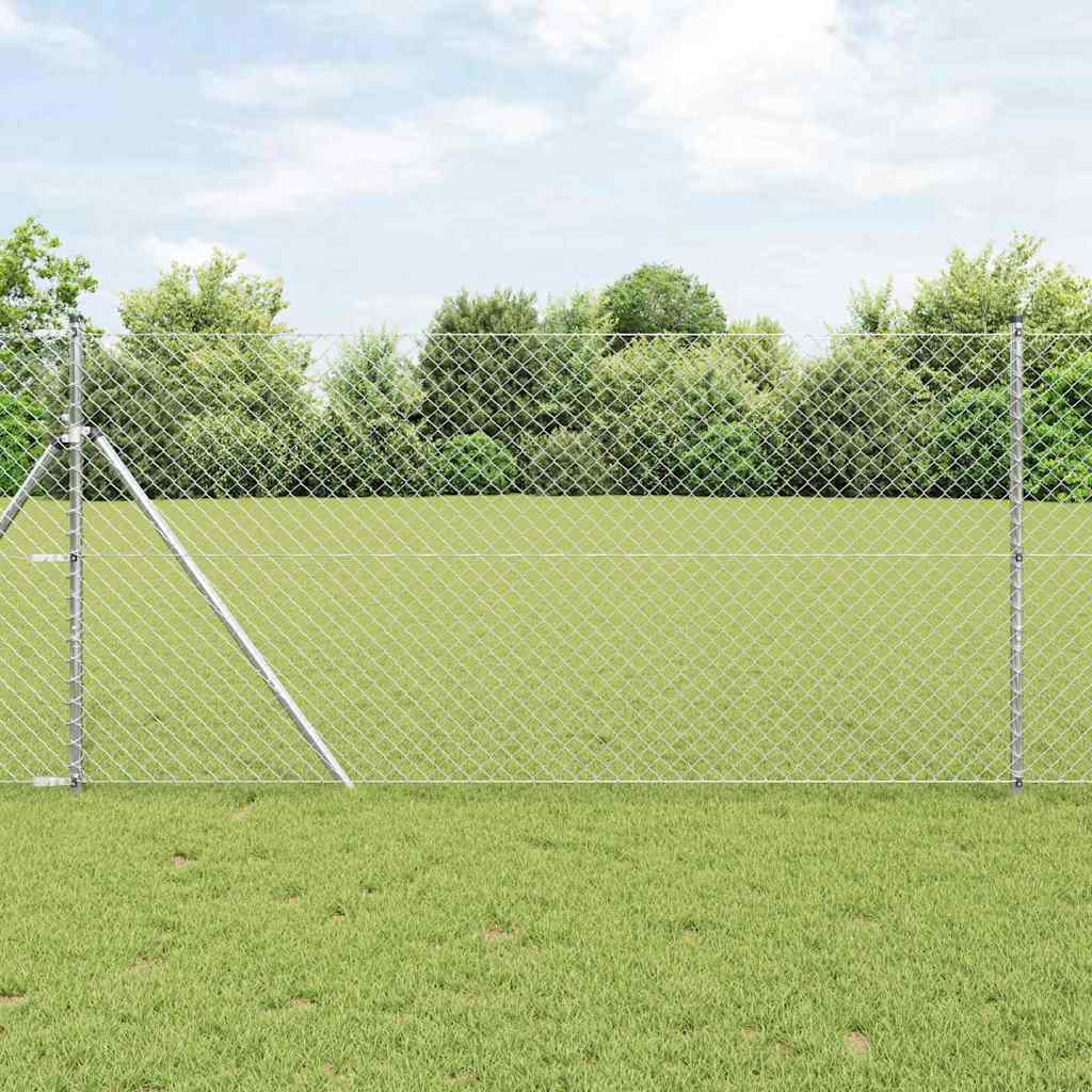 Stup za ogradu Srebrno 10 x 1,4 m (40 x 40 mm mreža) Čelik