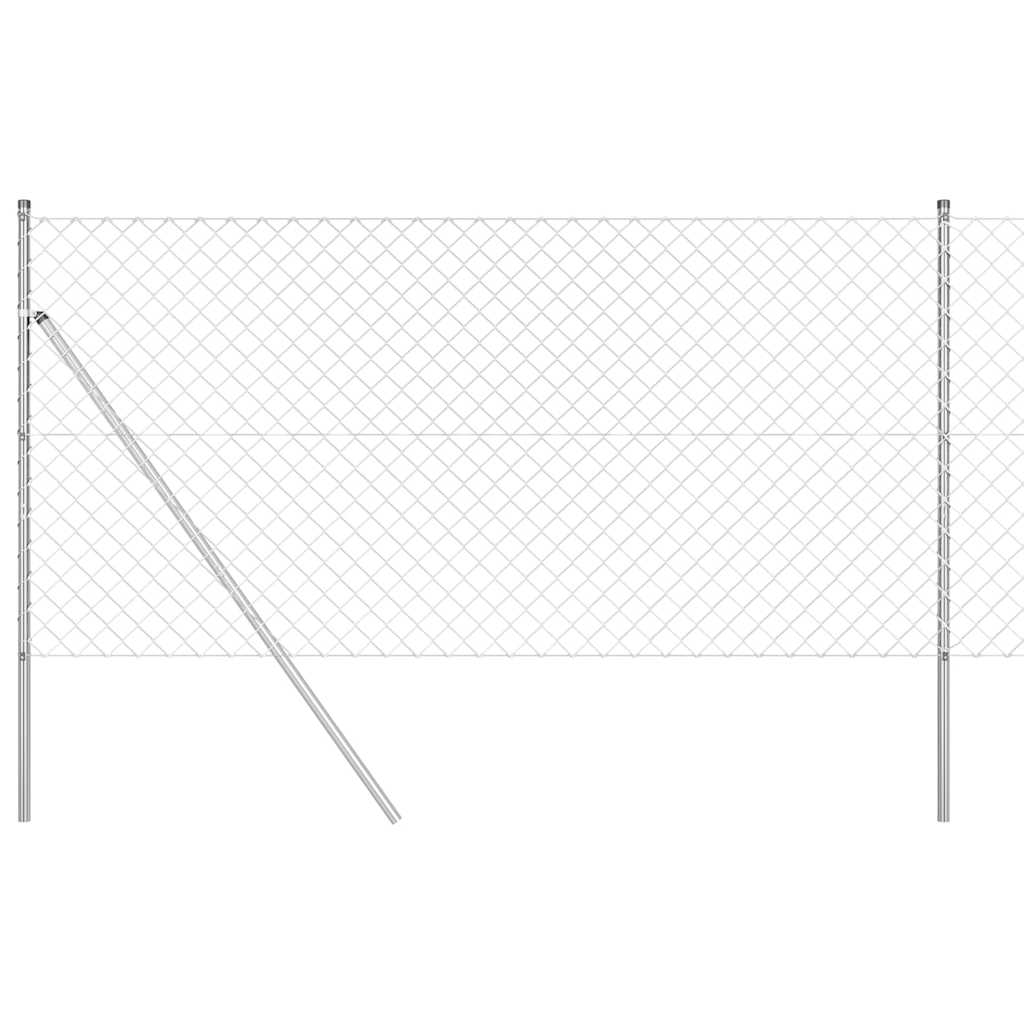 Stup za ogradu Srebrno 10 x 1,4 m (60 x 60 mm mreža) Čelik