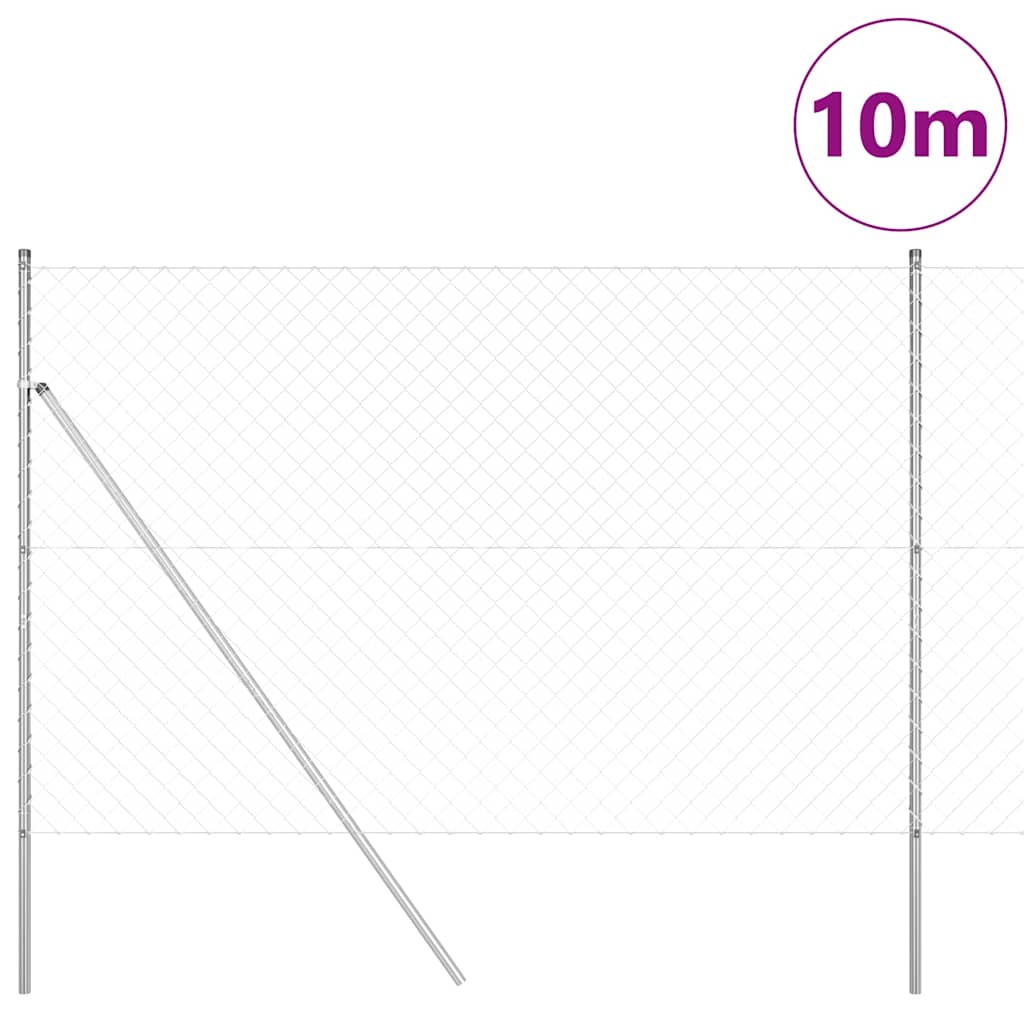 Stup za ogradu Srebrno 10 x 1,5 m (60 x 60 mm mreža) Čelik