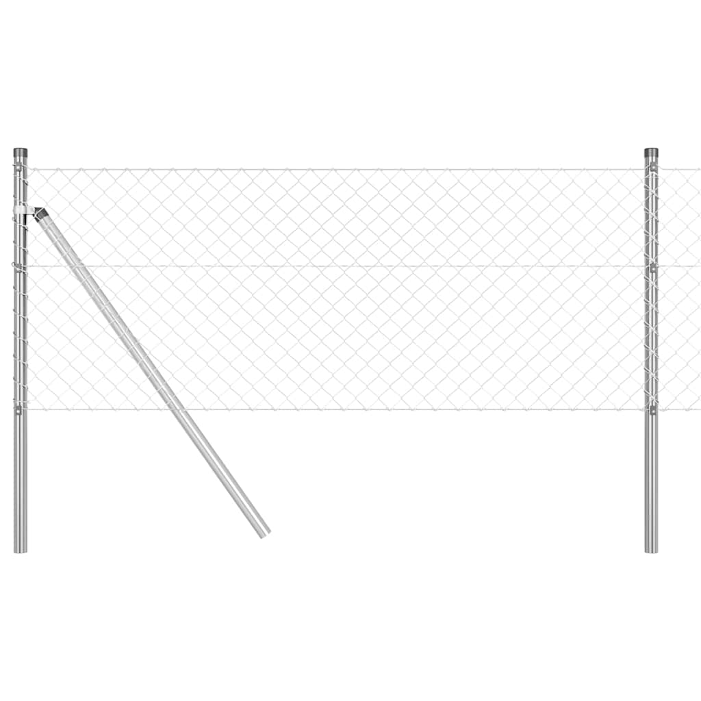 Stup za ogradu Srebrno 25 x 0,8 m (mreža 40 x 40 mm) Čelik
