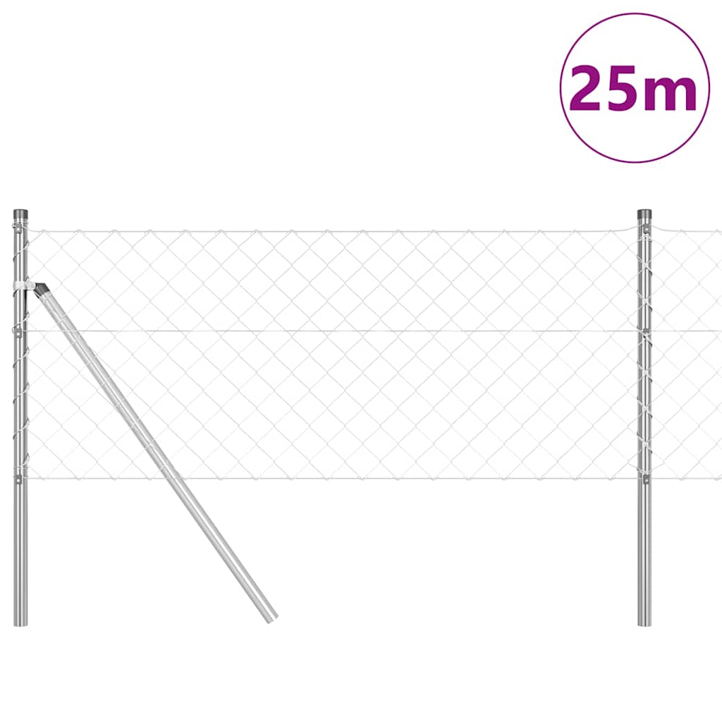 Stup za ogradu Srebrno 25 x 0,4 m (mreža 60 x 60 mm) Čelik