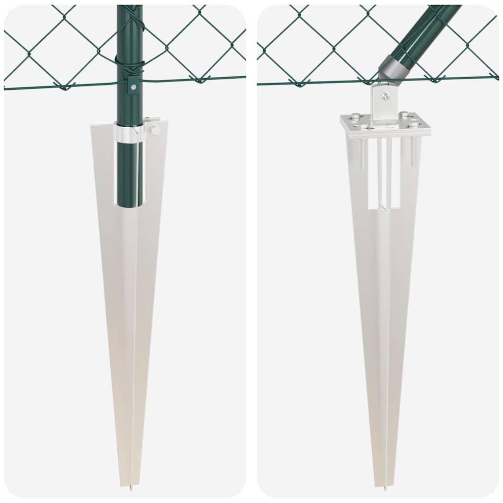 Stup za ogradu Zelena 10 x 0,6 m (60 x 60 mm mreža) Čelik i PVC
