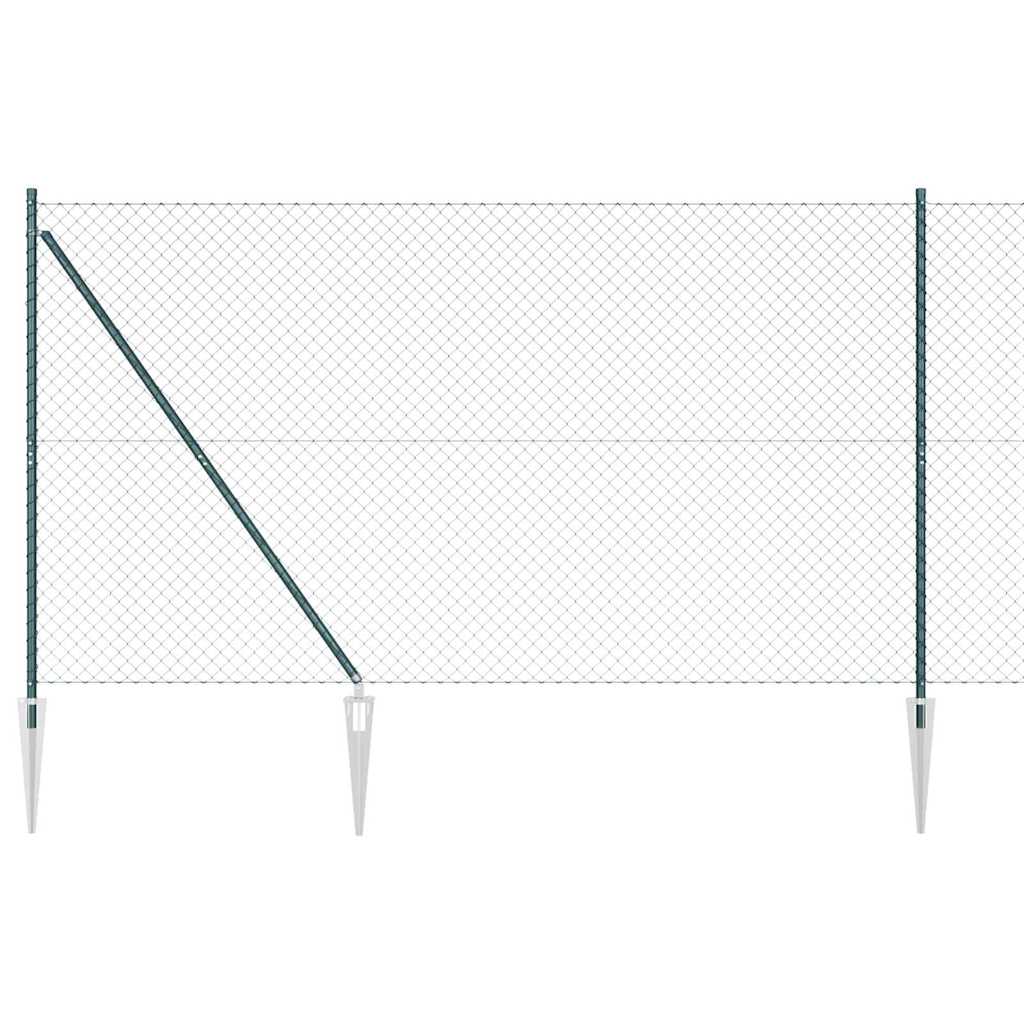 Stup za ogradu Zelena 10 x 1,5 m (60 x 60 mm mreža) Čelik i PVC