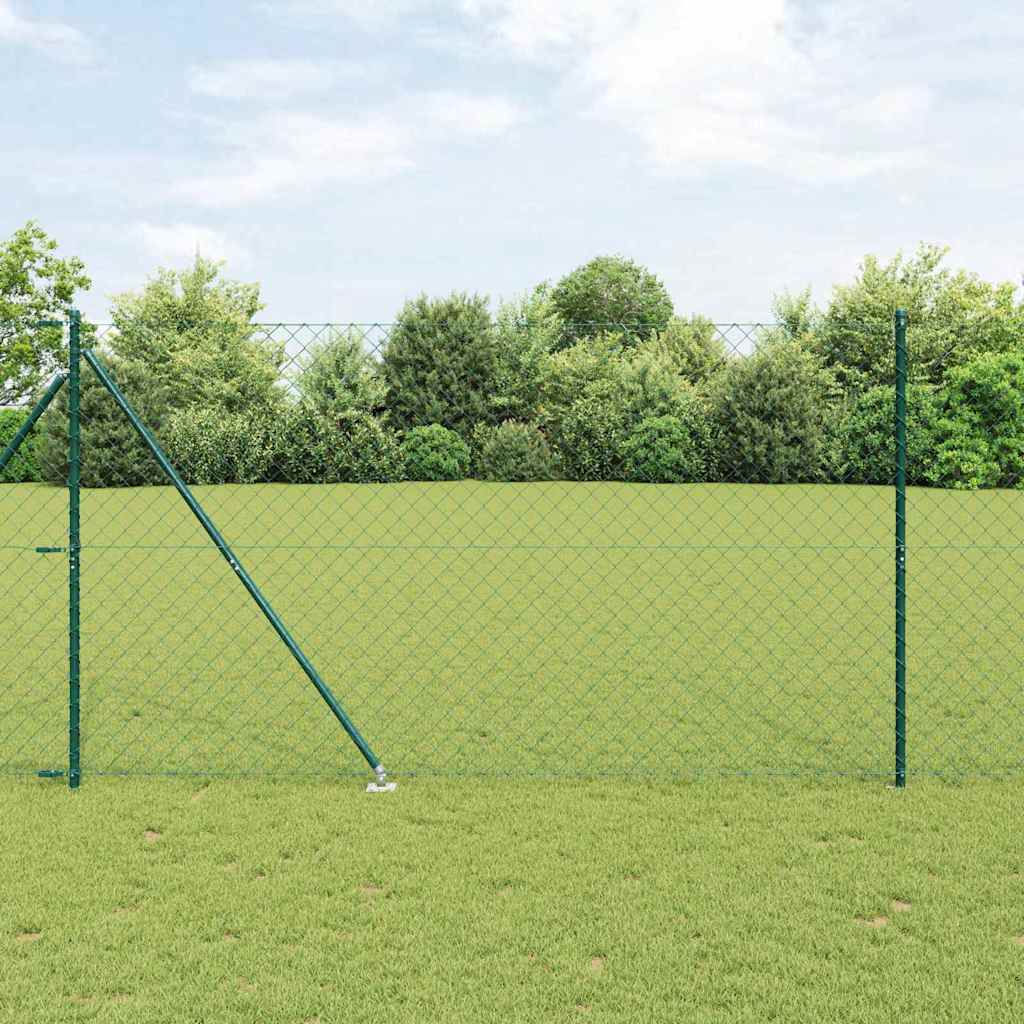 Stup za ogradu Zelena 10 x 1,6 m (60 x 60 mm mreža) Čelik i PVC
