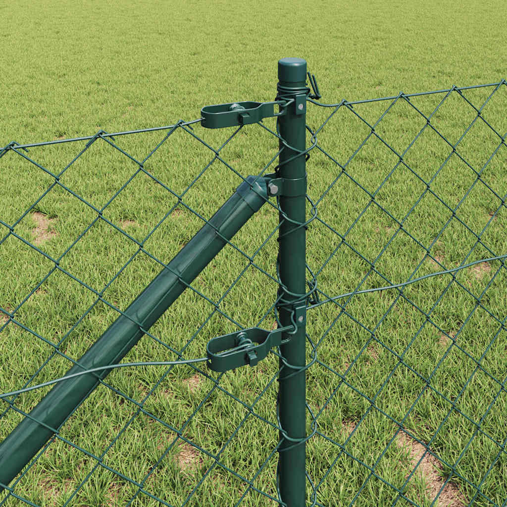 Ograda od lančane veze s šiljcima 25 x 0,6 m Zelena Mreža