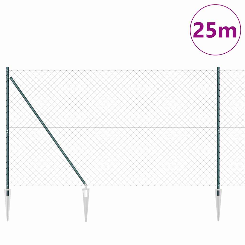 Stup za ogradu Zelena 1,5 x 25 m (60 x 60 mm mreža) Čelik