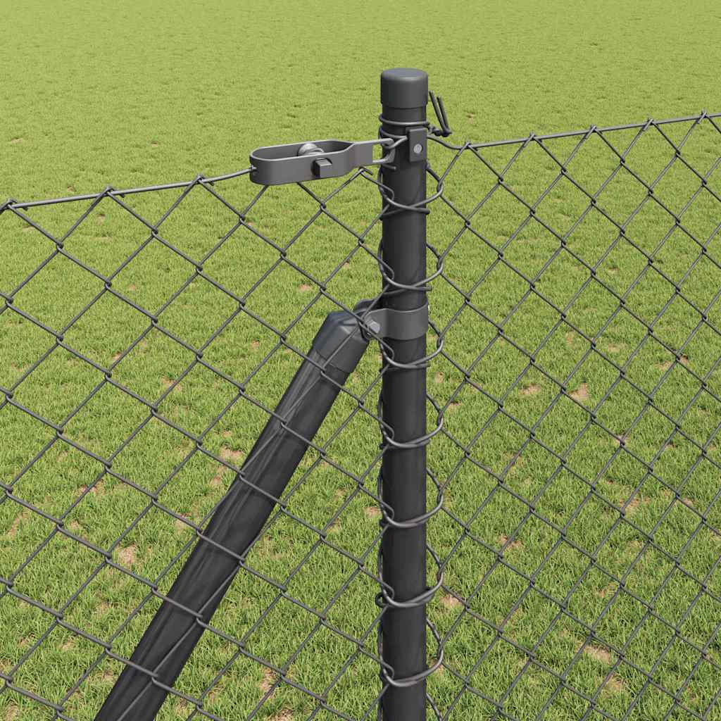 Ograda s lancima i šiljcima 10 x 1,5 m Čelik premazan PVC-om