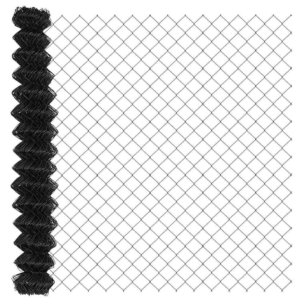 Ograda s lancima i šiljcima 10 x 1,5 m Čelik premazan PVC-om