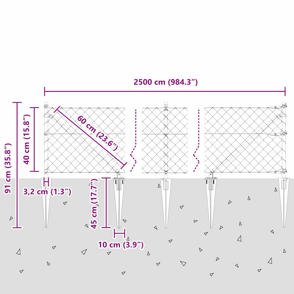 Zavareno žičano ograđivanje s bodljama 25 x 0,4 m Siva Mreža