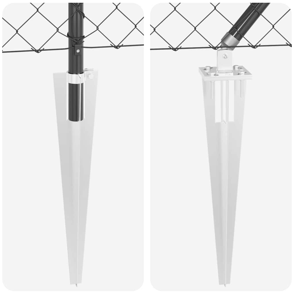 Stup za ogradu Siva 25 x 0,8 m (60 x 60 mm mreža) Čelik