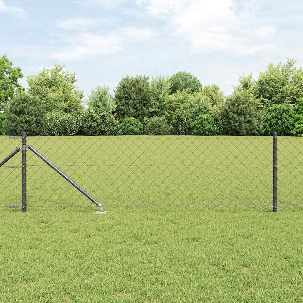 Stup za ogradu Siva 25 x 0,8 m (60 x 60 mm mreža) Čelik