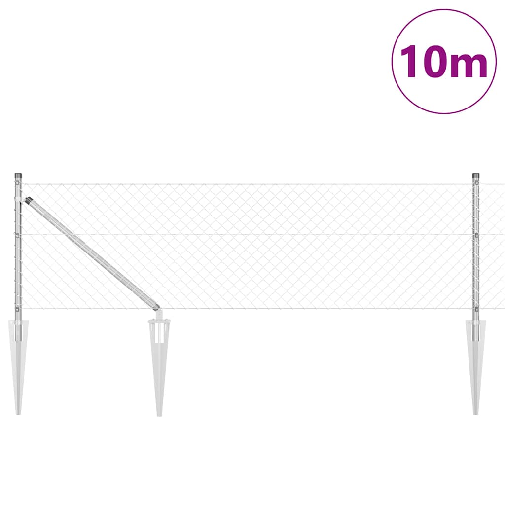 Zavareno žičano ograđivanje s bodljama 10 x 0,4 m Srebrna Mreža