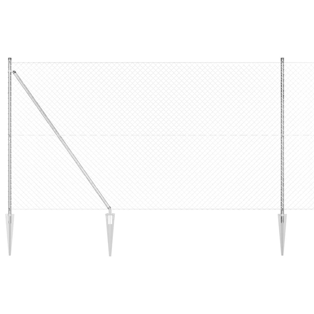 Stup za ogradu Srebrno 10 x 1,5 m (40 x 40 mm mreža) Čelik
