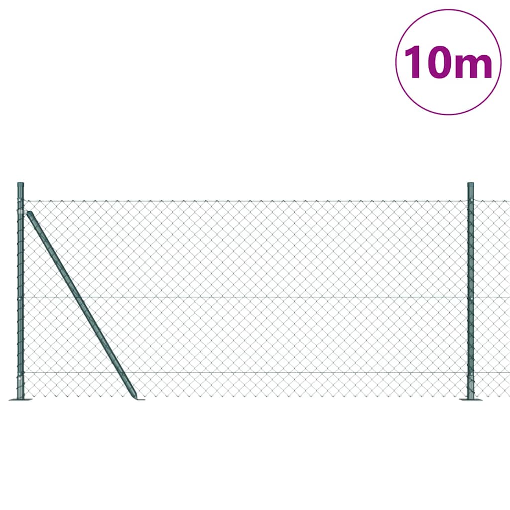 Stup za ogradu Zelena 10 x 1 m (mreža 40 x 40 mm) Čelik i PVC