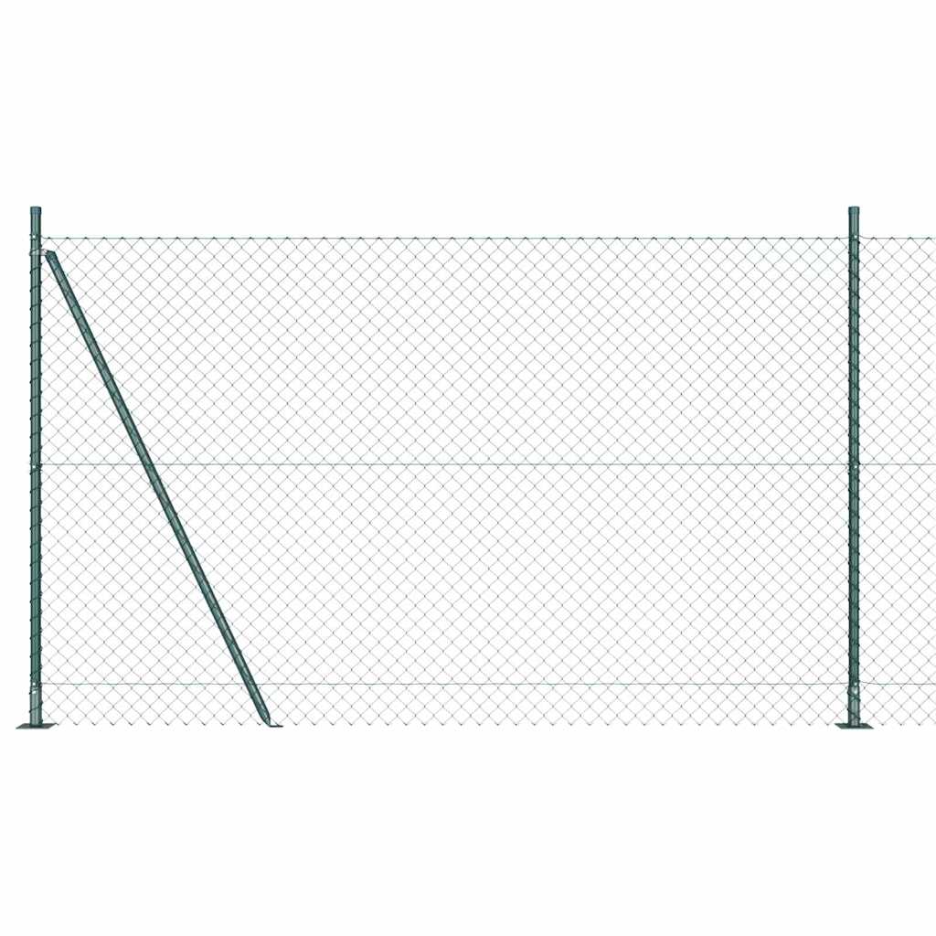 Stup za ogradu Zelena 10 x 1,5 m (40 x 40 mm mreža) Čelik i PVC
