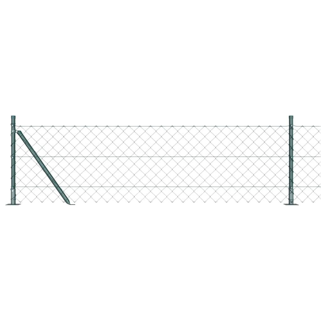 Stup za ogradu Zelena 10 x 0,6 m (60 x 60 mm mreža) Čelik i PVC