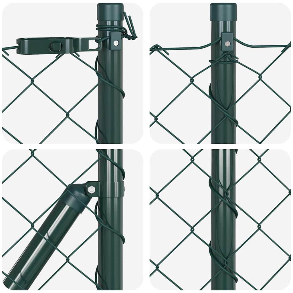 Stup za ogradu Zelena 10 x 0,8 m (60 x 60 mm mreža) Čelik i PVC