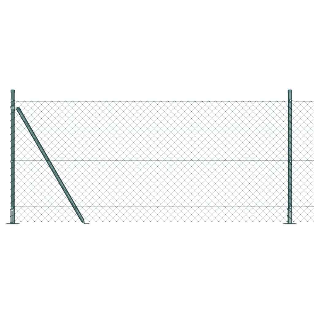 Stup za ogradu Zelena 25 x 0,8 m (mreža 40 x 40 mm) Čelik i PVC