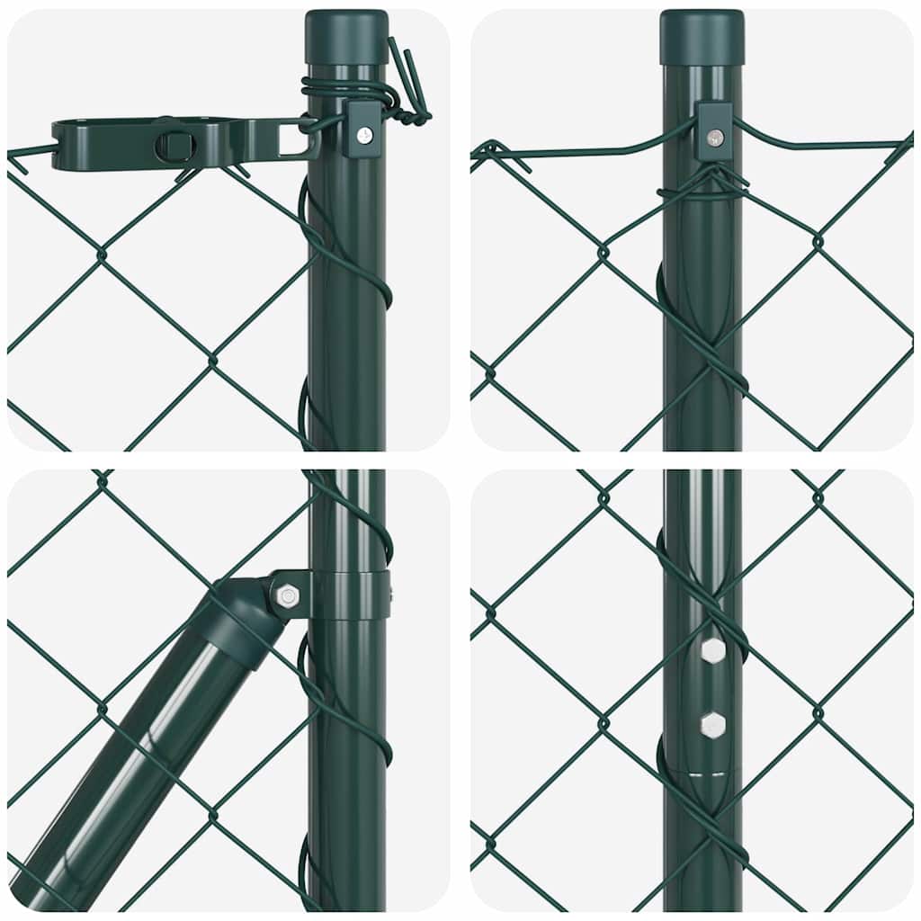 Stup za ogradu Zelena 25 x 1,4 m (60 x 60 mm mreža) Čelik i PVC