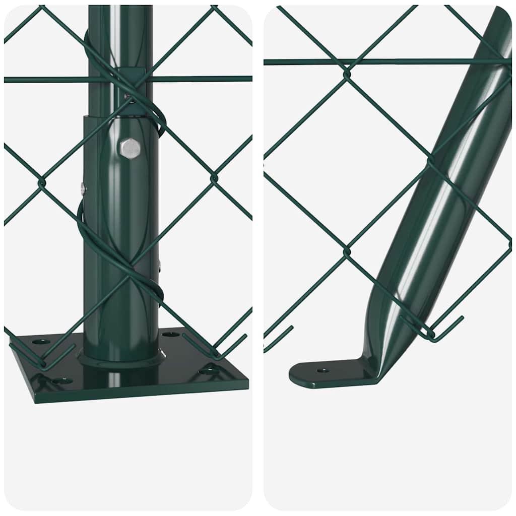 Stup za ogradu Zelena 25 x 1,4 m (60 x 60 mm mreža) Čelik i PVC