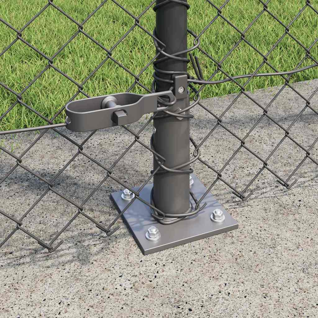 Stup za ogradu Siva 10 x 1,4 m (40 x 40 mm mreža) Čelik i PVC