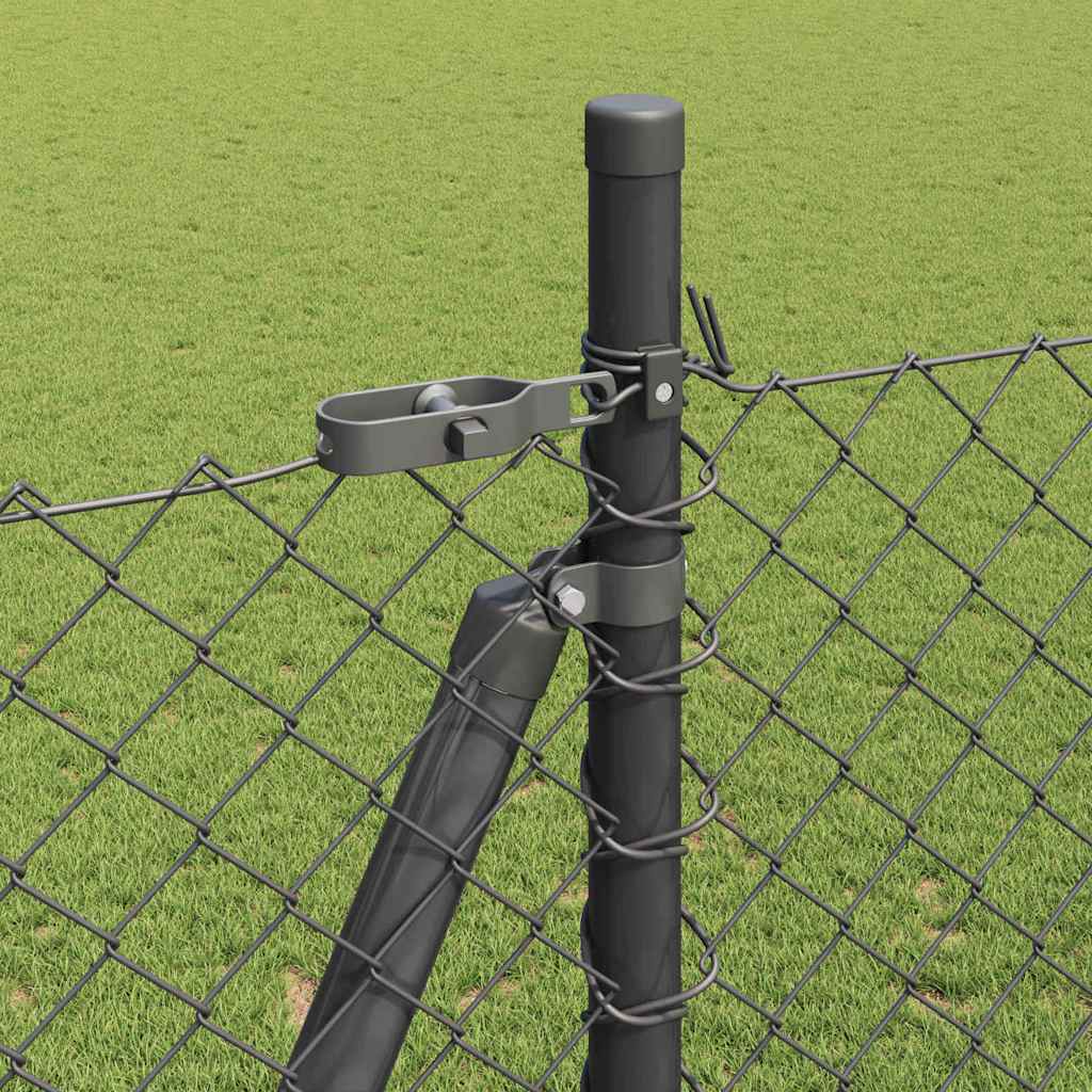 Stup za ogradu Siva 10 x 1,6 m (40 x 40 mm mreža) Čelik i PVC