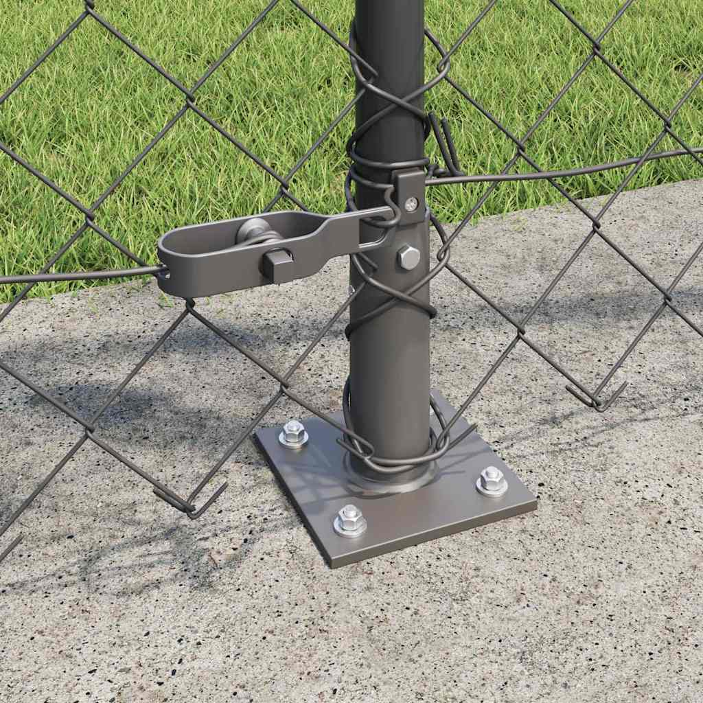 Stup za ogradu Siva 10 x 0,8 m (60 x 60 mm mreža) Čelik i PVC
