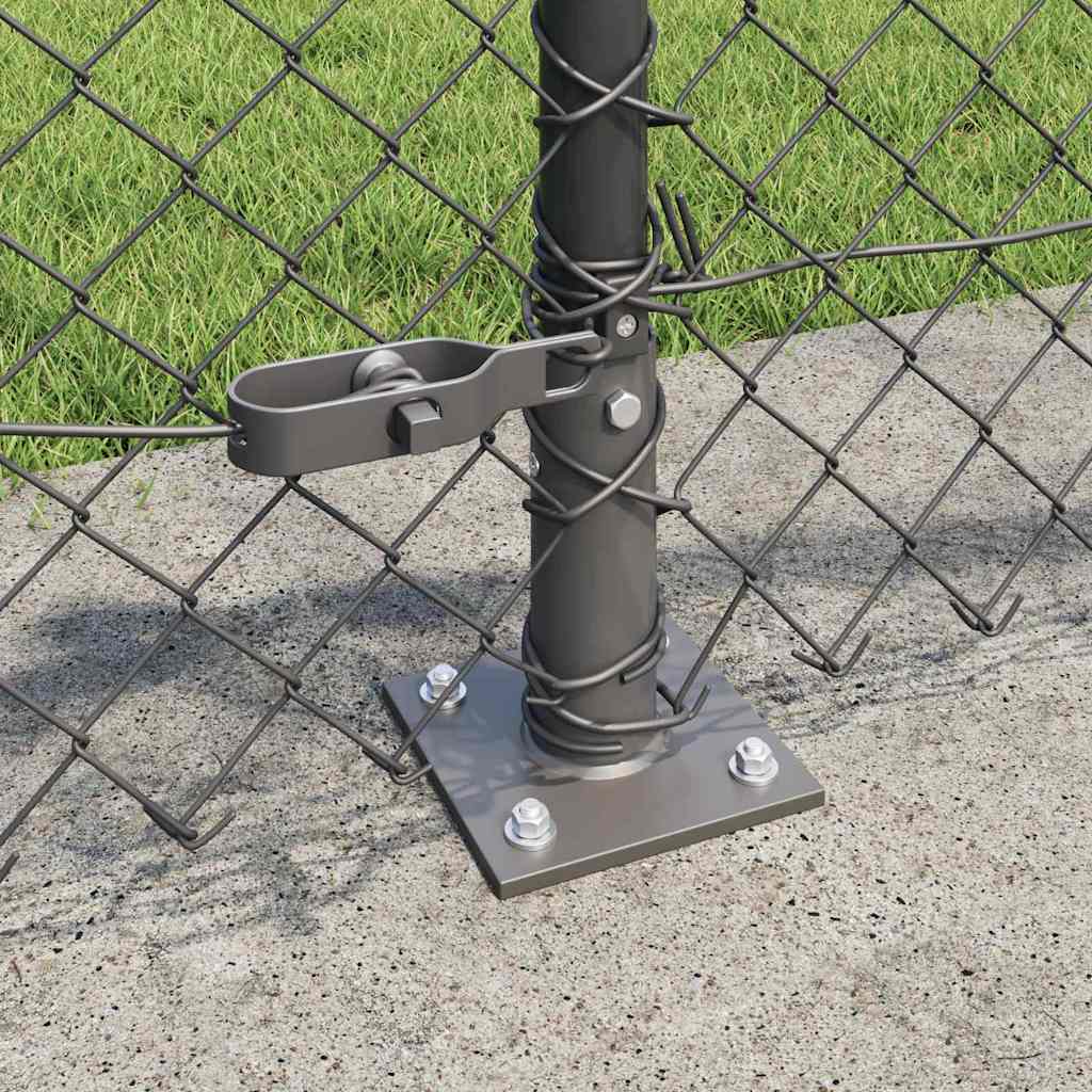 Stup za ogradu Siva 25 x 0,6 m (40 x 40 mm mreža) Čelik i PVC