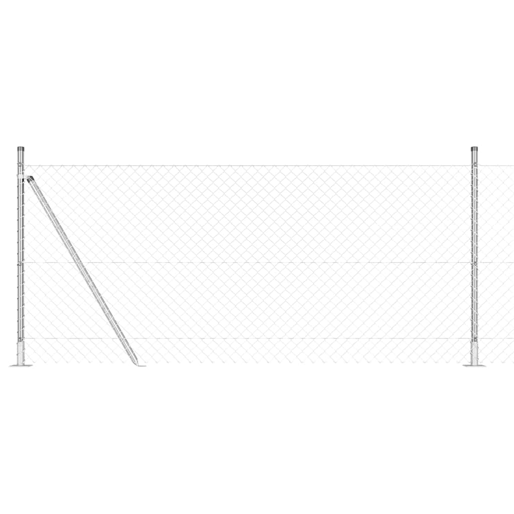 Stup za ogradu Srebrno 10 x 0,8 m (mreža 40 x 40 mm) Čelik
