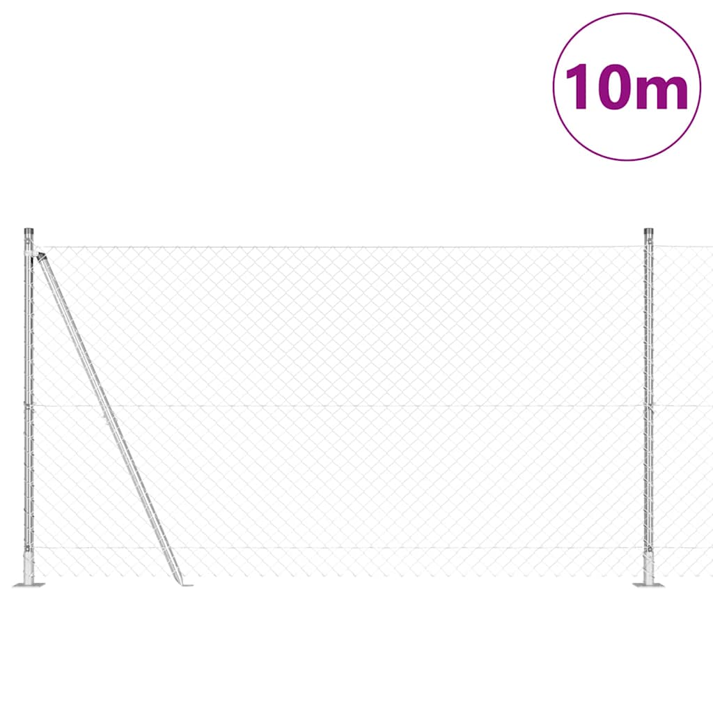 Stup za ogradu Srebrno 10 x 1,2 m (40 x 40 mm mrežica) Čelik