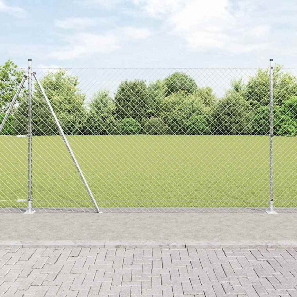 Stup za ogradu Srebrno 10 x 1,5 m (40 x 40 mm mreža) Čelik