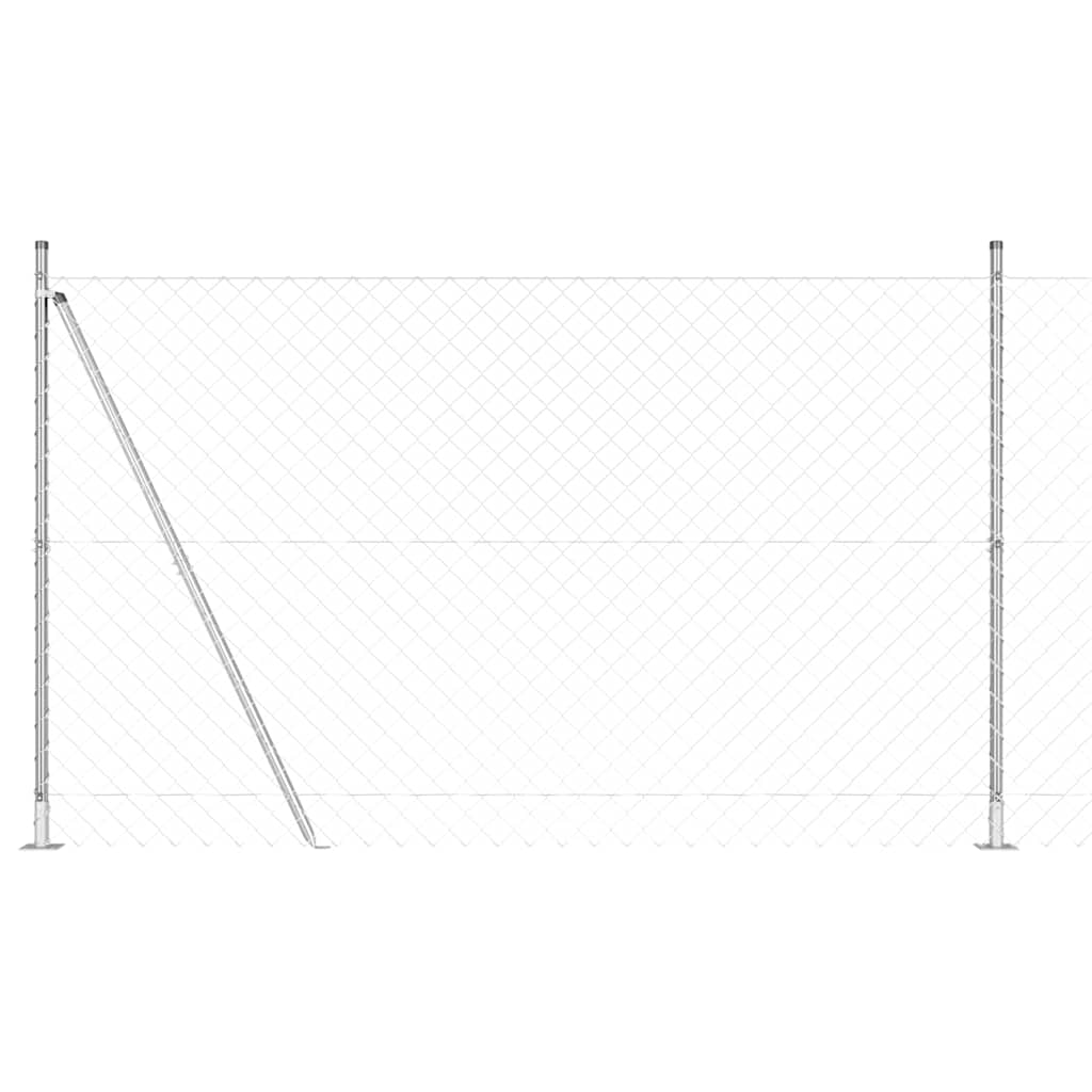 Stup za ogradu Srebrno 10 x 1,4 m (60 x 60 mm mreža) Čelik