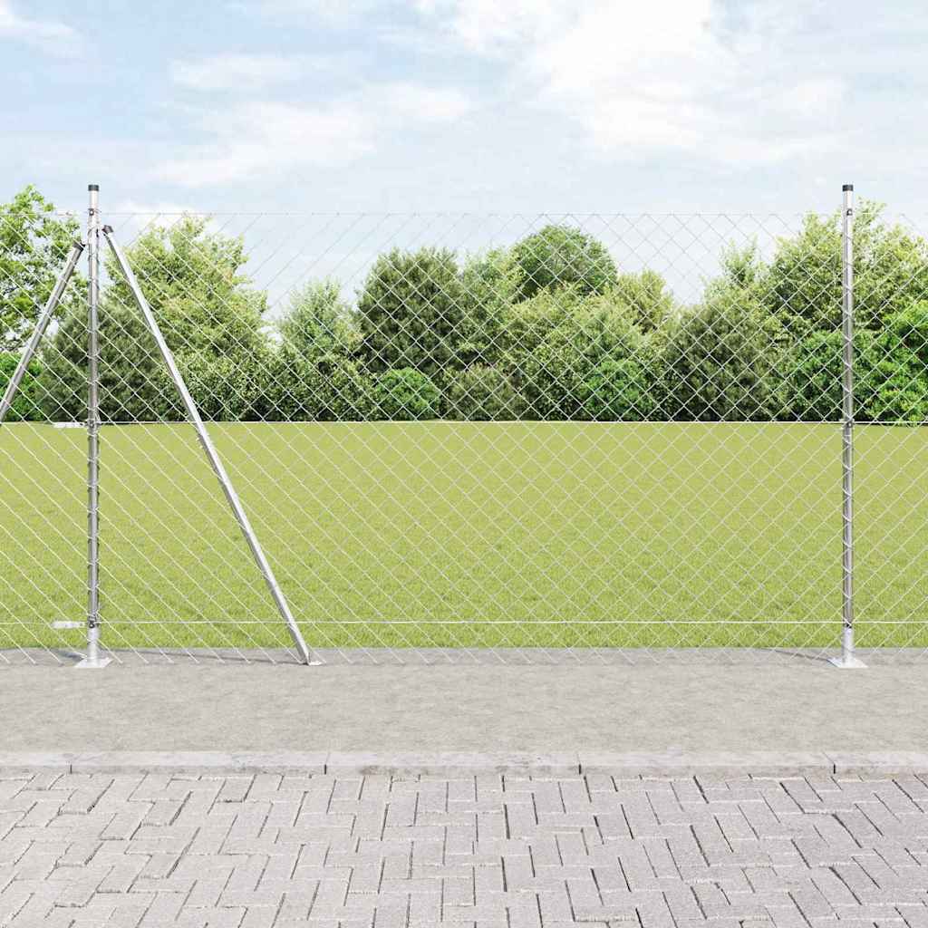 Stup za ogradu Srebrno 10 x 1,6 m (60 x 60 mm mreža) Čelik