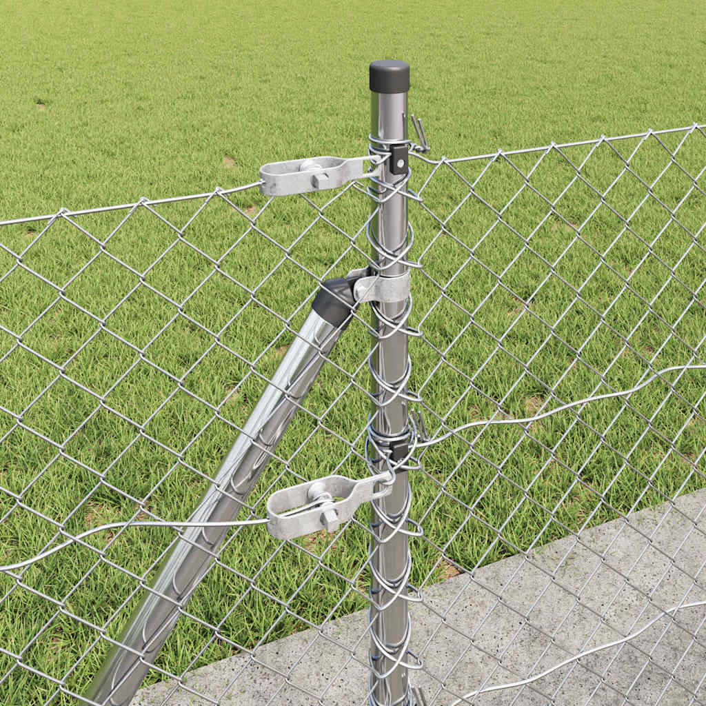 Stup za ogradu Srebrno 25 x 0,4 m (40 x 40 mm mreža) Čelik