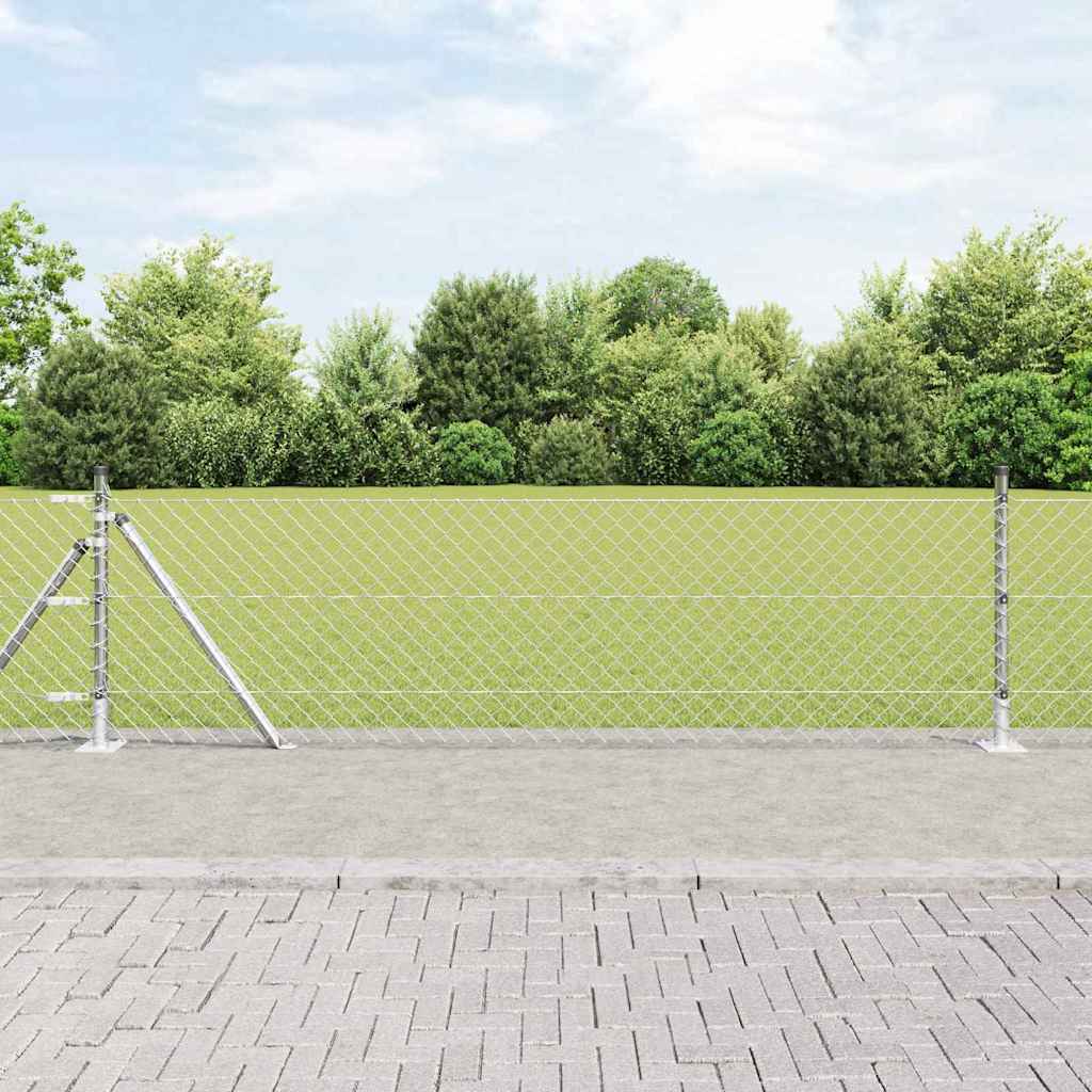 Stup za ogradu Srebrno 25 x 0,4 m (40 x 40 mm mreža) Čelik