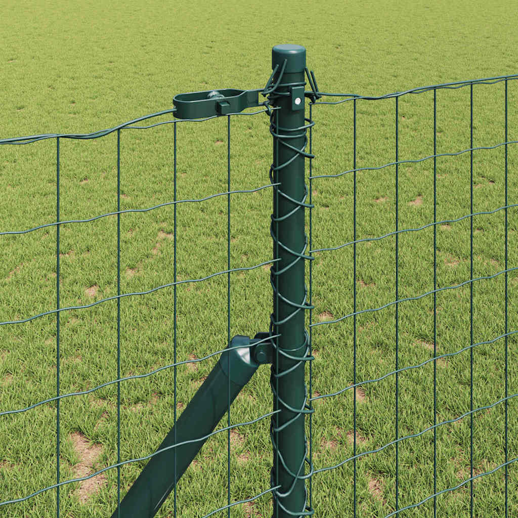 Ograda s postovima Zelena 1,2 x 10 m Čelik i PVC