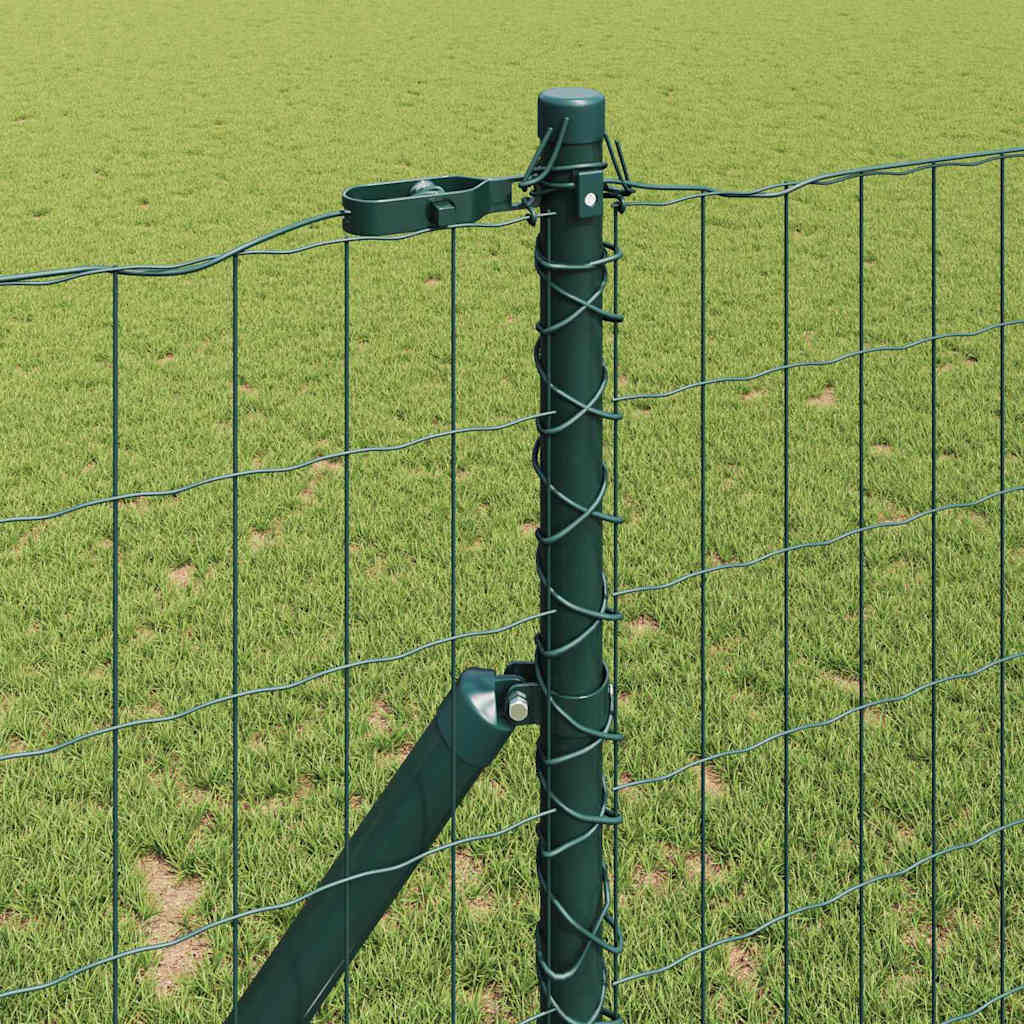 Ograda s postovima Zelena 1,2 x 10 m Čelik i PVC