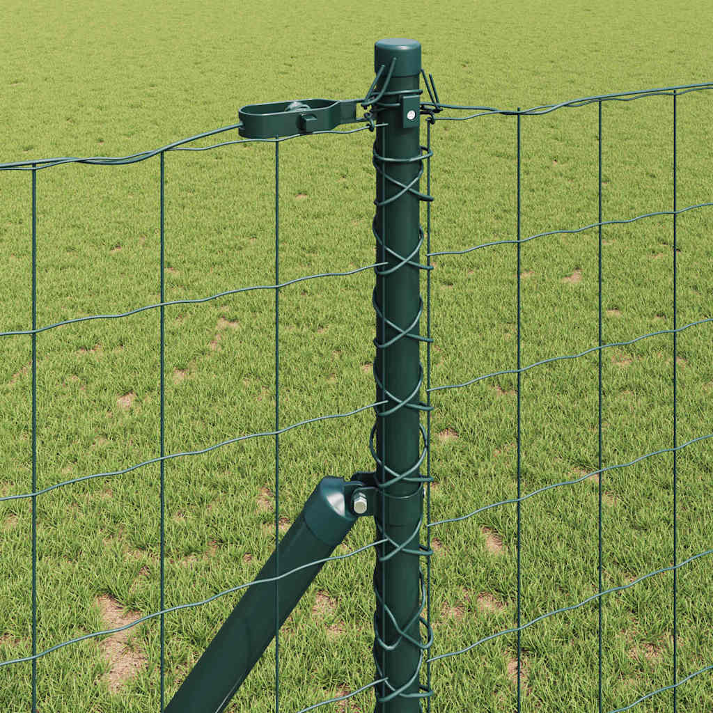 Ograda s postovima Zelena 1,4 x 10 m Čelik i PVC