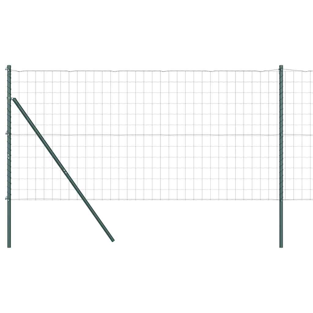 Ograda s postovima Zelena 1,4 x 10 m Čelik i PVC