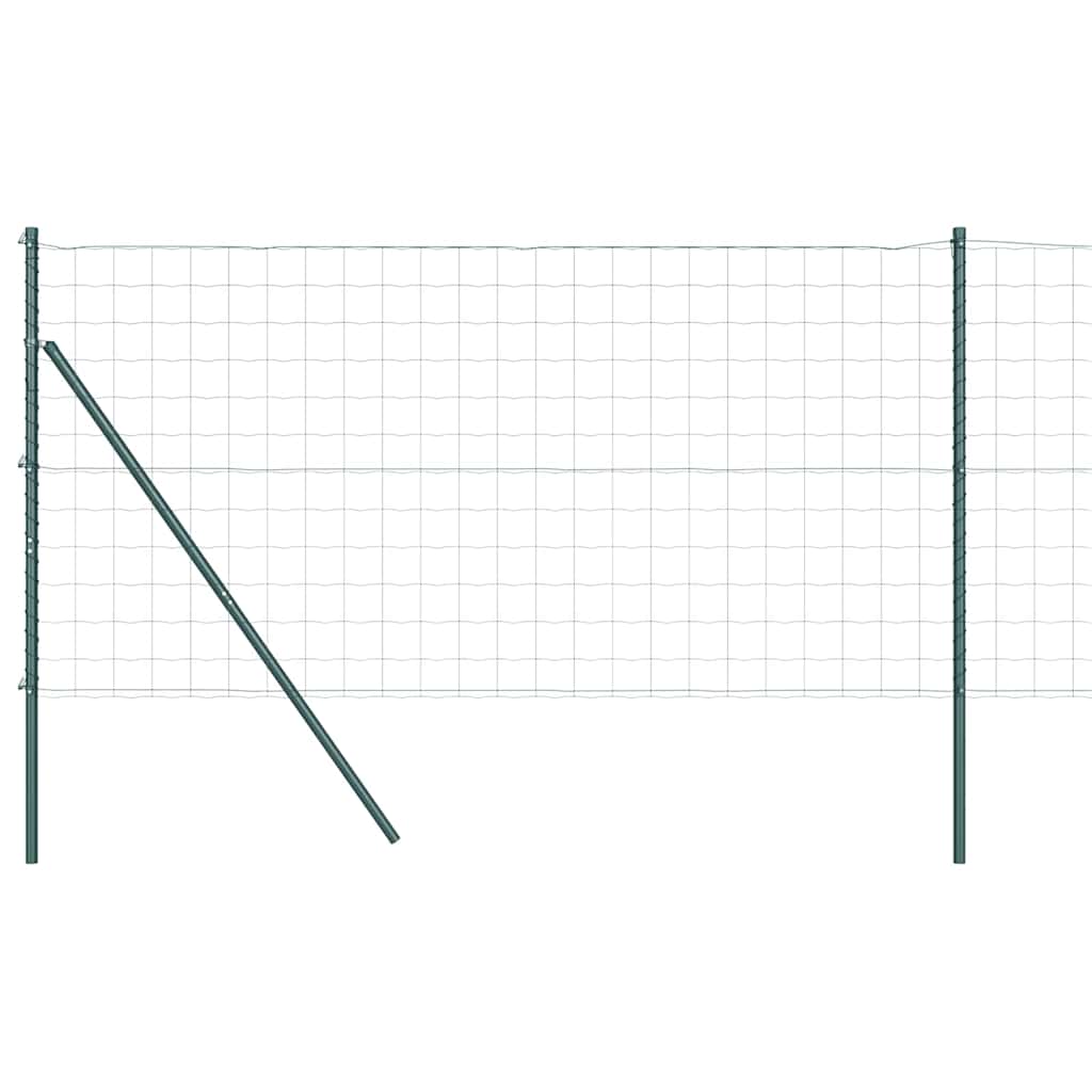 Ograda s postovima Zelena 1,2 x 10 m Čelik
