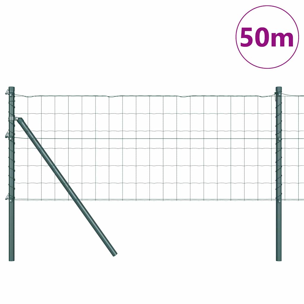 Euro Ograđivanje Ukop 50 x 0,4 m Čelik premazan PVC-om Zelena