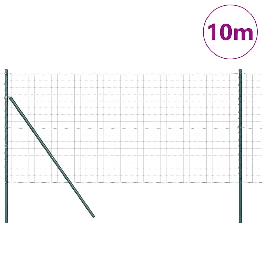 Euro Ograđivanje Ukop 10 x 1 m Čelik premazan PVC-om Zelena